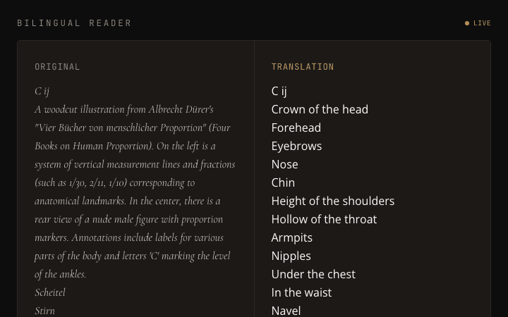Bilingual Reader preview