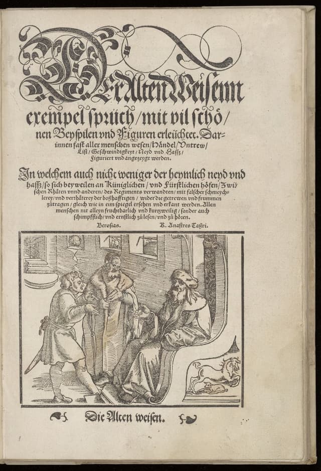 Page from The Proverbs and Fables of the Ancient Sages