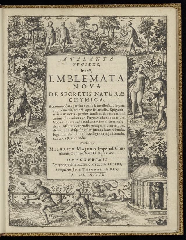 Page from Atalanta Fleeing